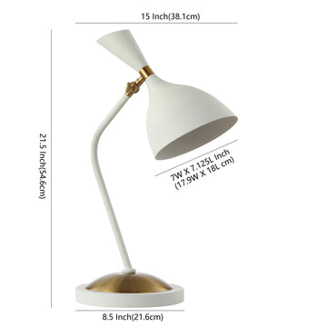 Albert 21.5" Iron Retro Mid Century LED Table Lamp - JONATHAN Y